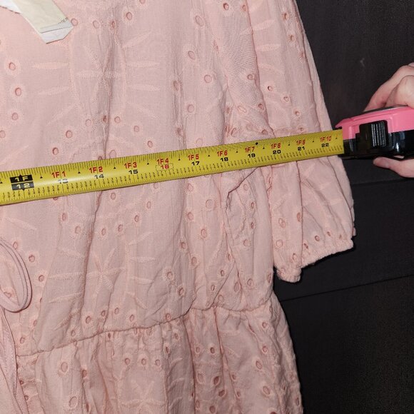 Women's eyelet dress pink - Picture 3 of 7